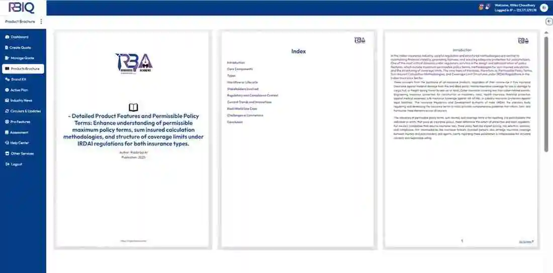 Insurance quotation system